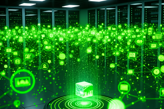 AI agents learning from structured computer data.